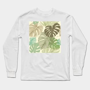 Tropical hand drawn design Long Sleeve T-Shirt